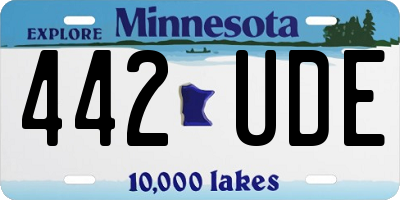 MN license plate 442UDE