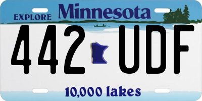 MN license plate 442UDF