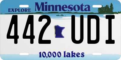 MN license plate 442UDI