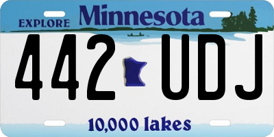 MN license plate 442UDJ