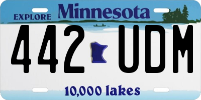 MN license plate 442UDM