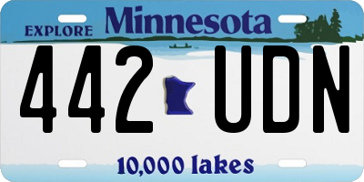 MN license plate 442UDN