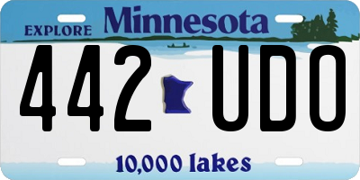 MN license plate 442UDO