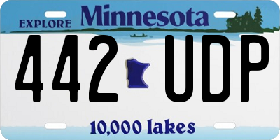 MN license plate 442UDP