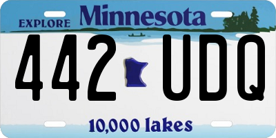 MN license plate 442UDQ