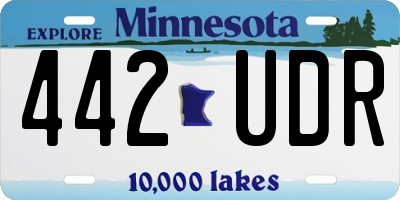 MN license plate 442UDR