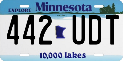 MN license plate 442UDT