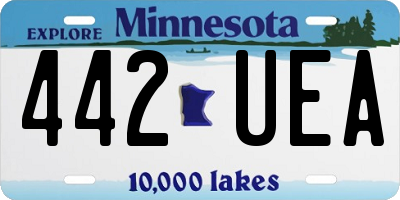 MN license plate 442UEA