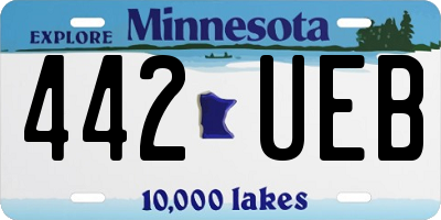 MN license plate 442UEB