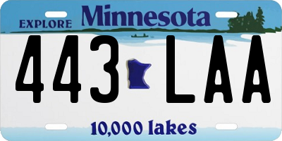 MN license plate 443LAA