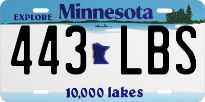MN license plate 443LBS