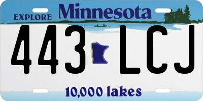 MN license plate 443LCJ
