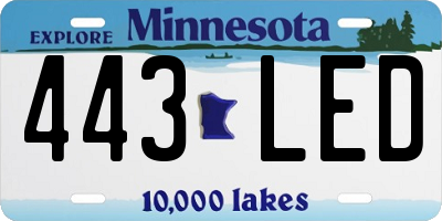 MN license plate 443LED