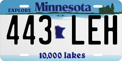 MN license plate 443LEH