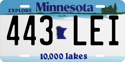 MN license plate 443LEI