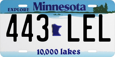 MN license plate 443LEL