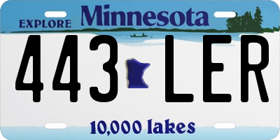 MN license plate 443LER