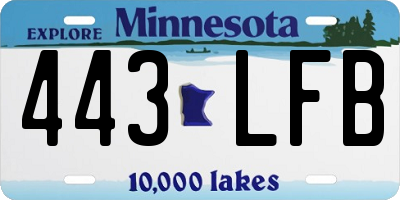 MN license plate 443LFB