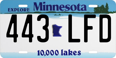 MN license plate 443LFD