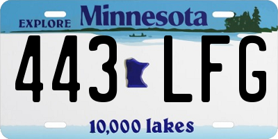 MN license plate 443LFG