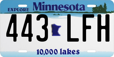 MN license plate 443LFH