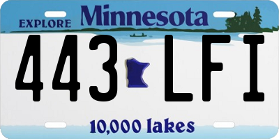 MN license plate 443LFI