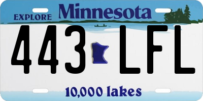 MN license plate 443LFL