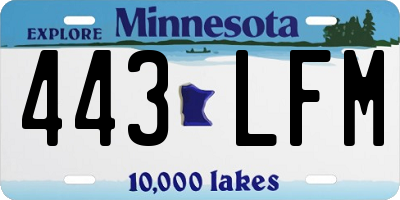 MN license plate 443LFM