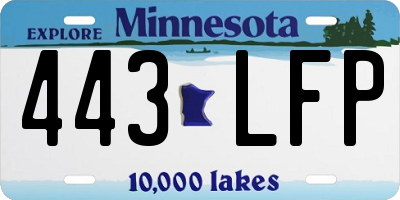 MN license plate 443LFP