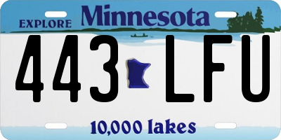 MN license plate 443LFU