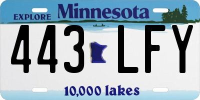 MN license plate 443LFY