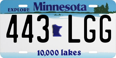 MN license plate 443LGG