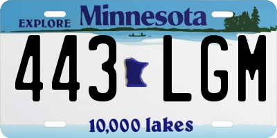 MN license plate 443LGM