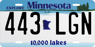MN license plate 443LGN