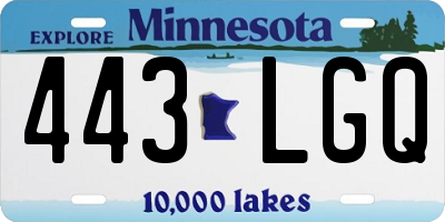 MN license plate 443LGQ