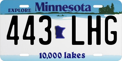 MN license plate 443LHG