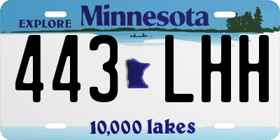 MN license plate 443LHH
