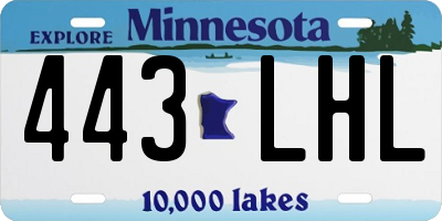 MN license plate 443LHL