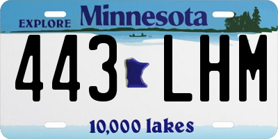 MN license plate 443LHM