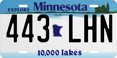 MN license plate 443LHN