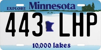 MN license plate 443LHP