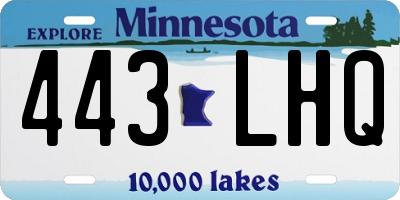 MN license plate 443LHQ