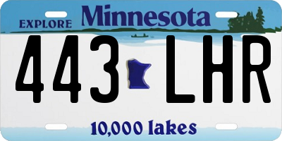 MN license plate 443LHR