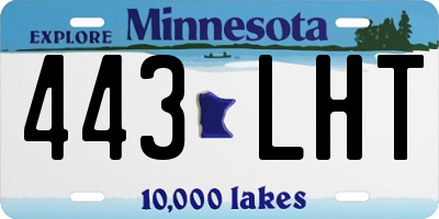 MN license plate 443LHT