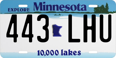 MN license plate 443LHU