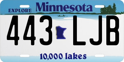 MN license plate 443LJB