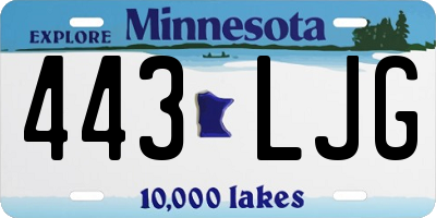 MN license plate 443LJG