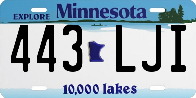 MN license plate 443LJI
