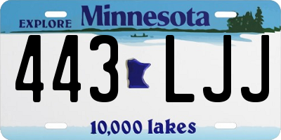 MN license plate 443LJJ