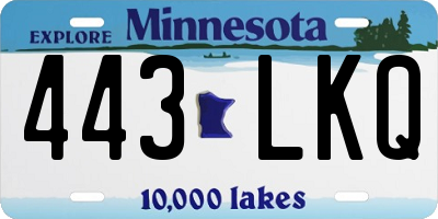 MN license plate 443LKQ